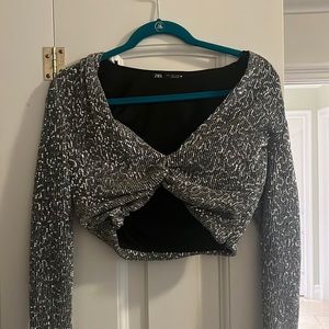LONG SLEEVE SEQUIN TOP